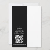 Minimalist Black and White QR Code on Back Wedding Kaart (Achterkant)