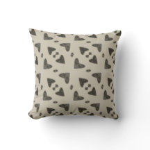 Minimalist black and white throw pillow