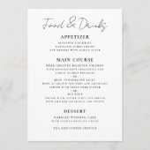 Minimalist Black and White Wedding Event Menu (Voorkant)
