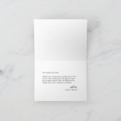 Minimalist Black and White Wedding Photo Bedankkaart (Binnen)