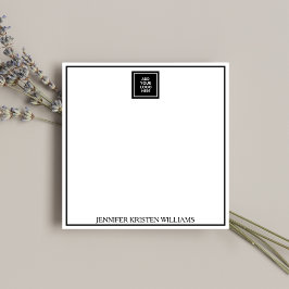 Minimalist Black Business Logo Personalized  Notitiekaartje