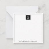 Minimalist Black Business Logo Personalized  Notitiekaartje (Voorkant)