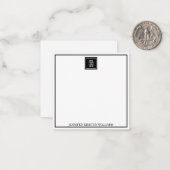 Minimalist Black Business Logo Personalized  Notitiekaartje (Voorkant / Achterkant in situ)