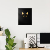 Minimalist Black Cat Art Print (Thuiskantoor)