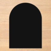 Minimalist Black Cat Silhouette  Acryl Uitnodigingen (Voorkant)