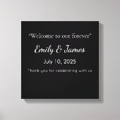 Minimalist Black Cat Silhouette  Canvas Afdruk (Voorkant)