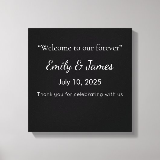 Minimalist Black Cat Silhouette Canvas Afdruk (Voorkant)