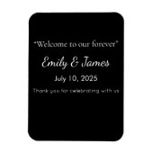 Minimalist Black Cat Silhouette  Magneet (Verticaal)