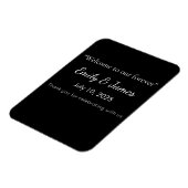 Minimalist Black Cat Silhouette  Magneet (Linkerzijde)