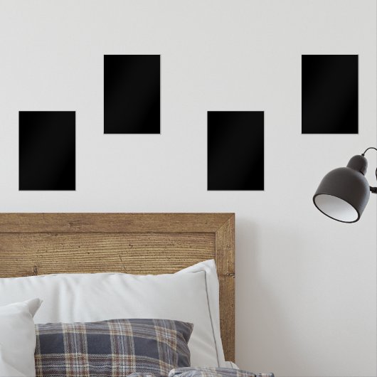 Minimalist Black Cat Silhouette  Muurkunst Sets (Slaapkamer)