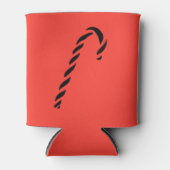 Minimalist Black Christmas Candy cane Blikjeskoeler (Voorkant)