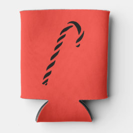 Minimalist Black Christmas Candy cane Blikjeskoeler