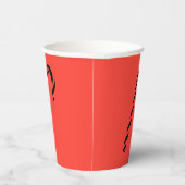 Minimalist Black Christmas Candy cane Papieren Bekers (Rechts)