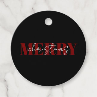 Minimalist Black Christmas Gift Tag Bedankjes Labels