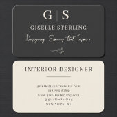 Minimalist Black & Cream Interior Designer Visitekaartje