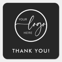 Minimalist Black Custom Logo Business Bedankt