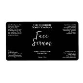 Minimalist Black Dropper Bottle Label (Voorkant)