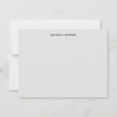 Minimalist Black Gray Grid Monogram Professional Notitiekaartje (Voorkant)