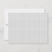 Minimalist Black Gray Grid Monogram Professional Notitiekaartje (Achterkant)