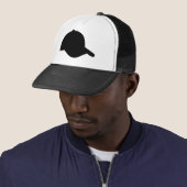 Minimalist Black Hat Silhouette Trucker Hat Trucker Pet (In situ)