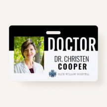 Minimalist Black Medical Doctor Hospital Foto-ID
