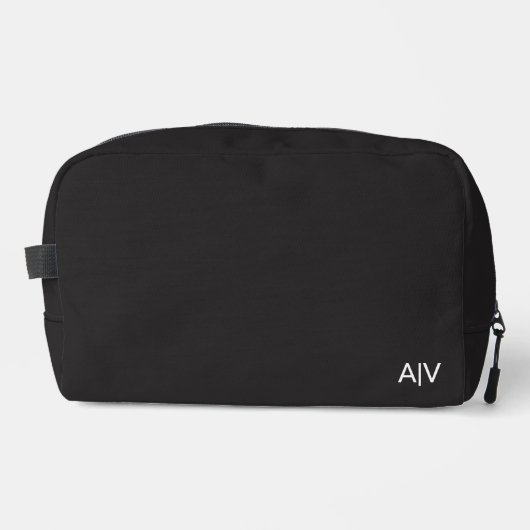 Minimalist Black Monogram Toilettasje (Voorkant)