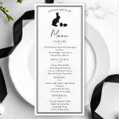 Minimalist Black On White Bunny Modern Easter Menu