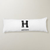 MINIMALIST BLACK ONE LETTER MONOGRAM NAME WHITE LICHAAMSKUSSEN (Achterkant)