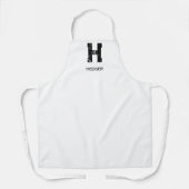 MINIMALIST BLACK ONE LETTER MONOGRAM NAME WHITE SCHORT (Voorkant)