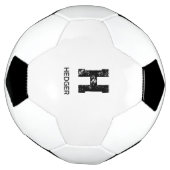 MINIMALIST BLACK ONE LETTER MONOGRAM NAME WHITE VOETBAL (Gedraaid)