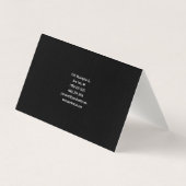 Minimalist Black Professional Modern Premium Linen Visitekaartje (Achterkant)