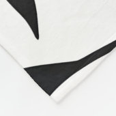 Minimalist Black Roses With Light Gray Stems  Fleece Deken (Hoek)