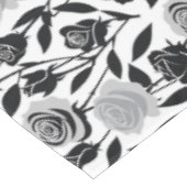 Minimalist Black Roses With Light Gray Stems Tafelkleed (Gekanteld)