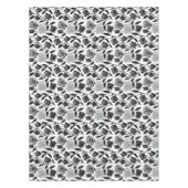 Minimalist Black Roses With Light Gray Stems Tafelkleed (Voorkant)