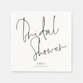 Minimalist Black Script Name Vrijgezellenfeest Servet (Voorkant)