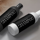 Minimalist Black Shampoo douchegel productetiket Sparkling Wijnetiket
