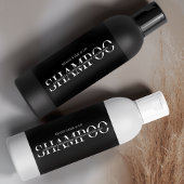 Minimalist Black Shampoo douchegel productetiket Sparkling Wijnetiket