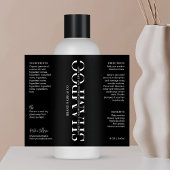 Minimalist Black Shampoo douchegel productetiket Sparkling Wijnetiket