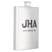 MINIMALIST BLACK THREE LETTER MONOGRAM NAME ASH FLACON (Rechts)