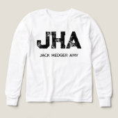 MINIMALIST BLACK THREE LETTER MONOGRAM NAME WHITE (Voorkant)