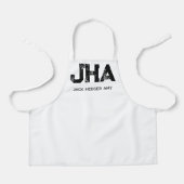 MINIMALIST BLACK THREE LETTER MONOGRAM NAME WHITE SCHORT (Voorkant)