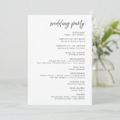 Minimalist Black Tie Wedding Ceremony Program Kaart (Staand voorkant)