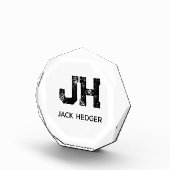 MINIMALIST BLACK TWO LETTER MONOGRAM NAME WHITE FOTOBLOKKEN (Rechts)