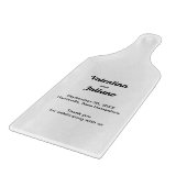 Minimalist Black Typography Decorative Wedding Snijplank (Hoek)