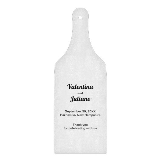 Minimalist Black Typography Decorative Wedding Snijplank (Voorkant)