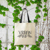 Minimalist Black Vegan AF Tote Bag