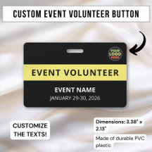 Minimalist Black Volunteer Event Naam Custom Logo
