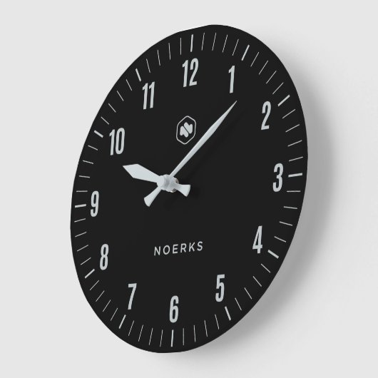 Minimalist Black Wall Clock Grote Klok (Hoek)
