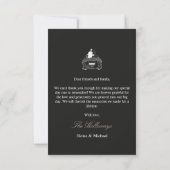 Minimalist Black Wedding Flat Thank You Card Bedankkaart (Achterkant)