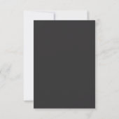 Minimalist Black Wedding QR code Invitation card Kaart (Achterkant)